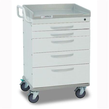 CARDINAL SCALE Cardinal Scale Whisper Cart- White Frame With 5 White Drawers WC33669WHT